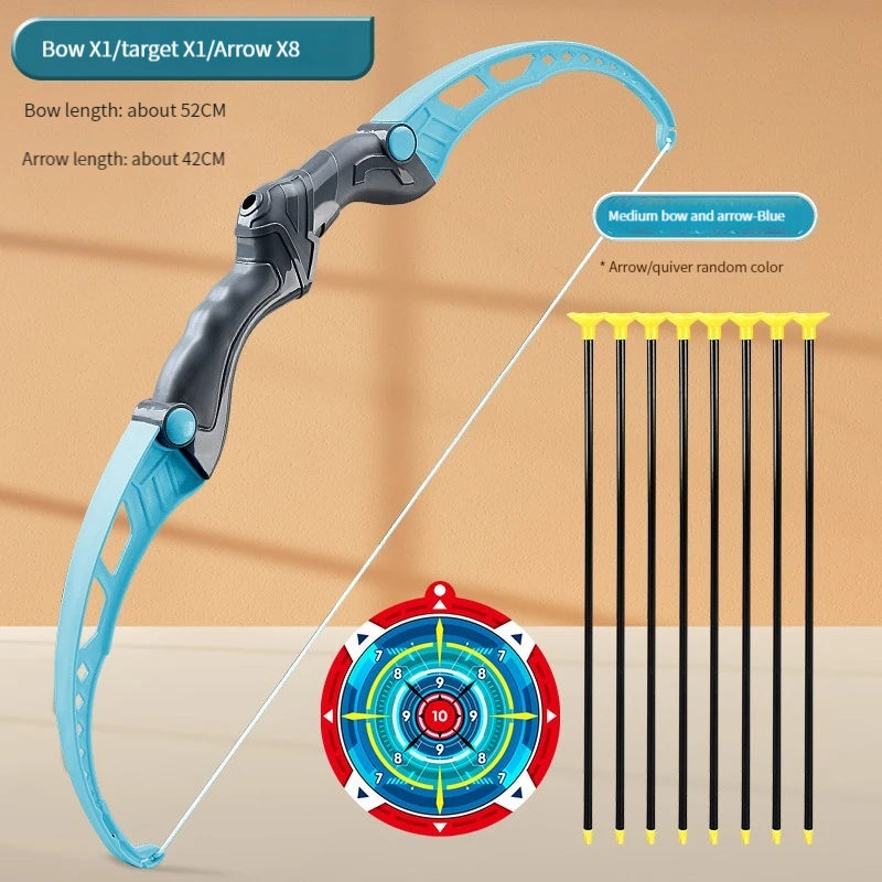 52cm Recurve Bow and Arrow Set for Children - Outdoor Archery Practice Toy with Target, Ideal Gift for Boys and Kids