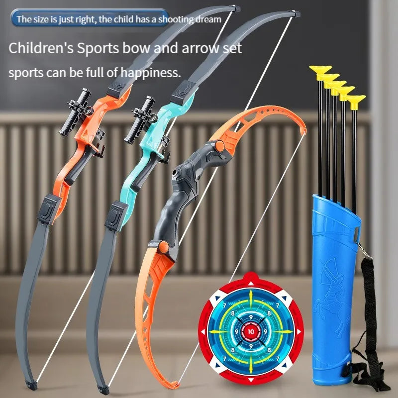 52cm Recurve Bow and Arrow Set for Children - Outdoor Archery Practice Toy with Target, Ideal Gift for Boys and Kids