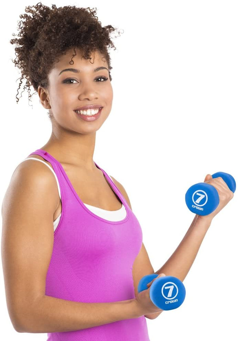 Hand Weights Dumbbells Set - 1, 2 and 3 Lbs with Rack - Soft and Comfortable Neoprene Weights Set for Home Gym - Indoor and Outdoor Dumbbell Sets with Rack, Sprint Set