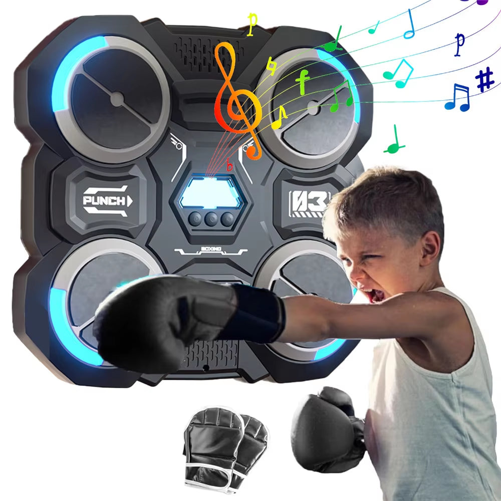 Bluetooth-Compatible Smart Music Boxing Machine for Children - Wall Mounted