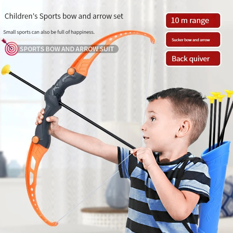 52cm Recurve Bow and Arrow Set for Children - Outdoor Archery Practice Toy with Target, Ideal Gift for Boys and Kids