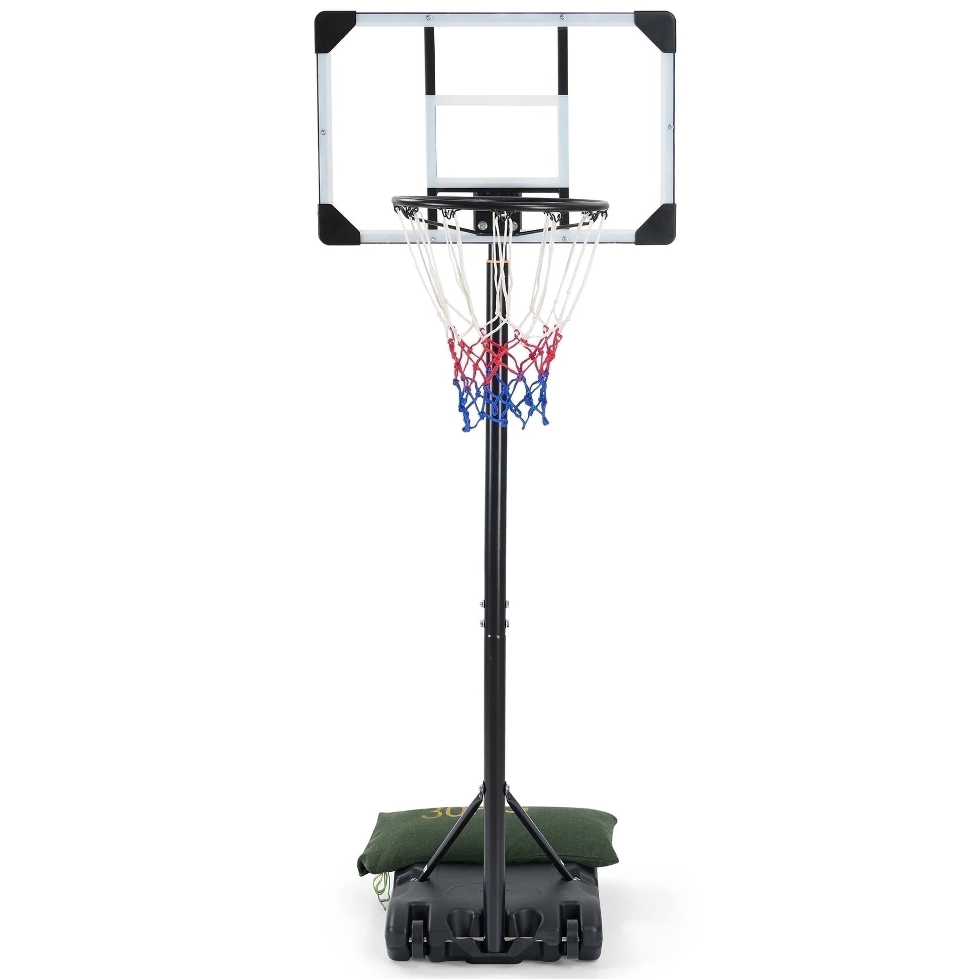 Basketball Hoop Basketball Goal System Height Adjustable 5.1Ft-7Ft Court for All Age Ranges Indoor Outdoor Use