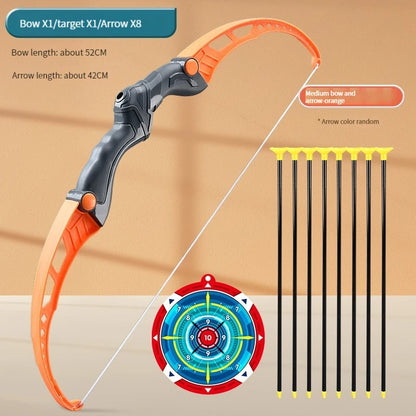 52cm Recurve Bow and Arrow Set for Children - Outdoor Archery Practice Toy with Target, Ideal Gift for Boys and Kids