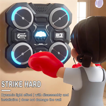 Bluetooth-Compatible Smart Music Boxing Machine for Children - Wall Mounted